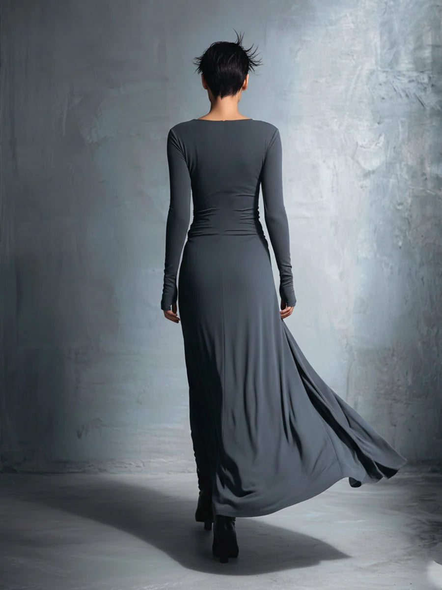 Vestido Largo Aura de Acero
