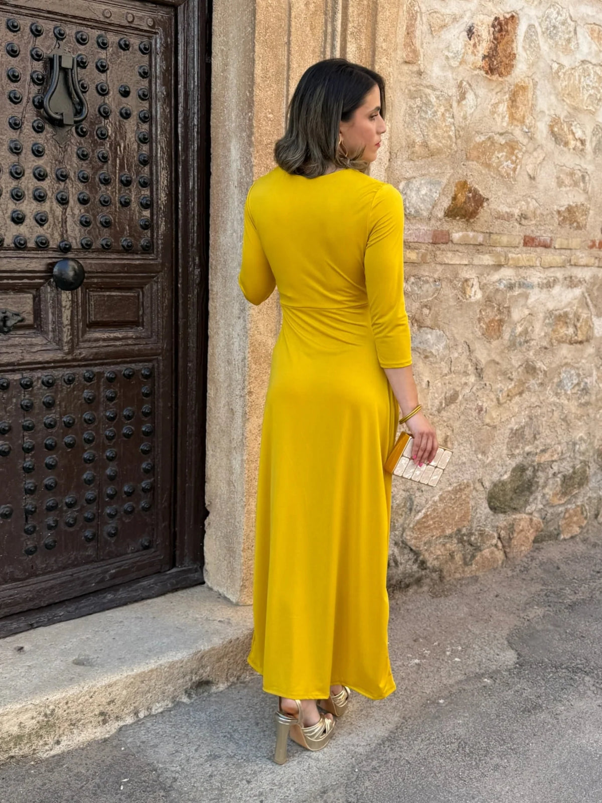 Vestido Largo Aurelia Drapeado
