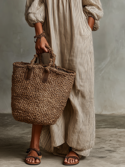 Vestido Maxi de Rayas "Boho Breeze"