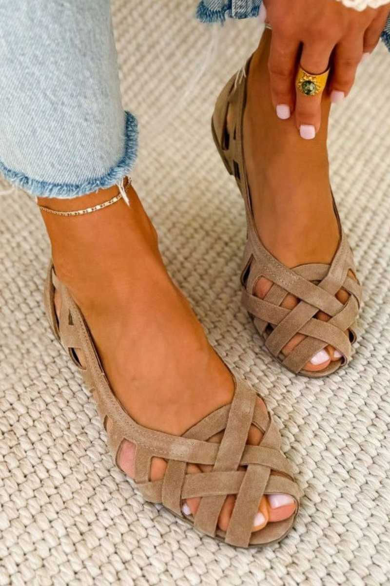 Sandalias Jeny Abiertas con Diseño de Jaula