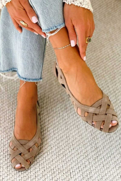 Sandalias Jeny Abiertas con Diseño de Jaula