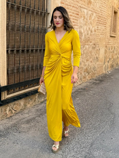 Vestido Largo Aurelia Drapeado