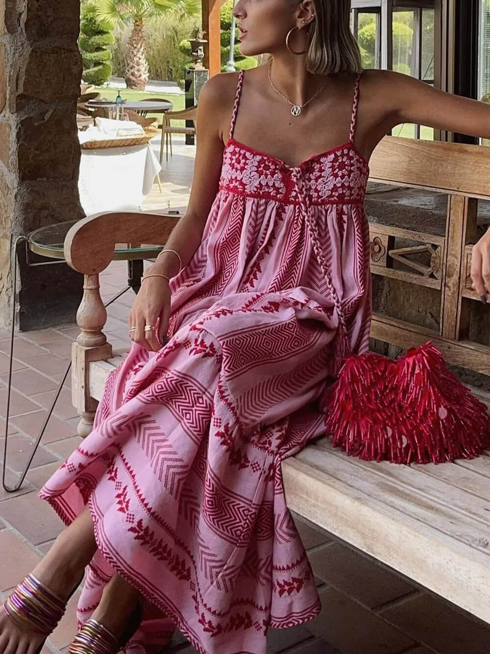 Vestido Itzamara Maxi Boho Artesanal