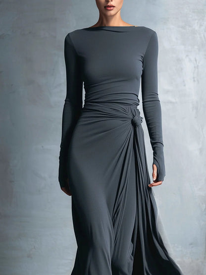 Vestido Largo Aura de Acero