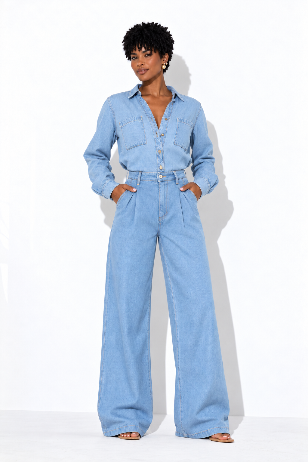 Conjunto Celeste Aura – Estilo y Distinción