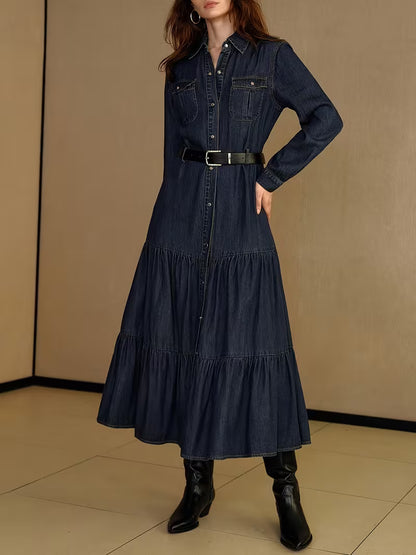 Vestido Largo Denim Isabella