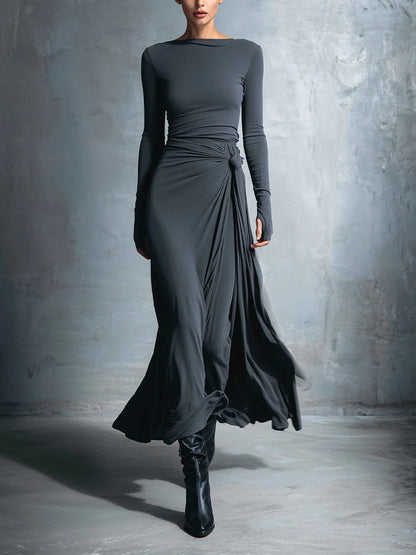 Vestido Largo Aura de Acero