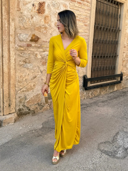Vestido Largo Aurelia Drapeado