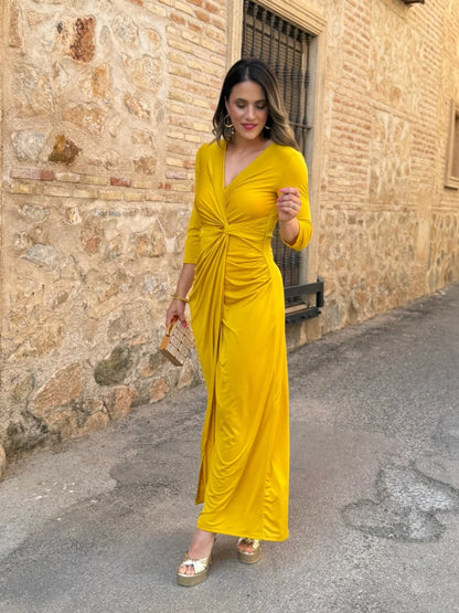 Vestido Largo Aurelia Drapeado