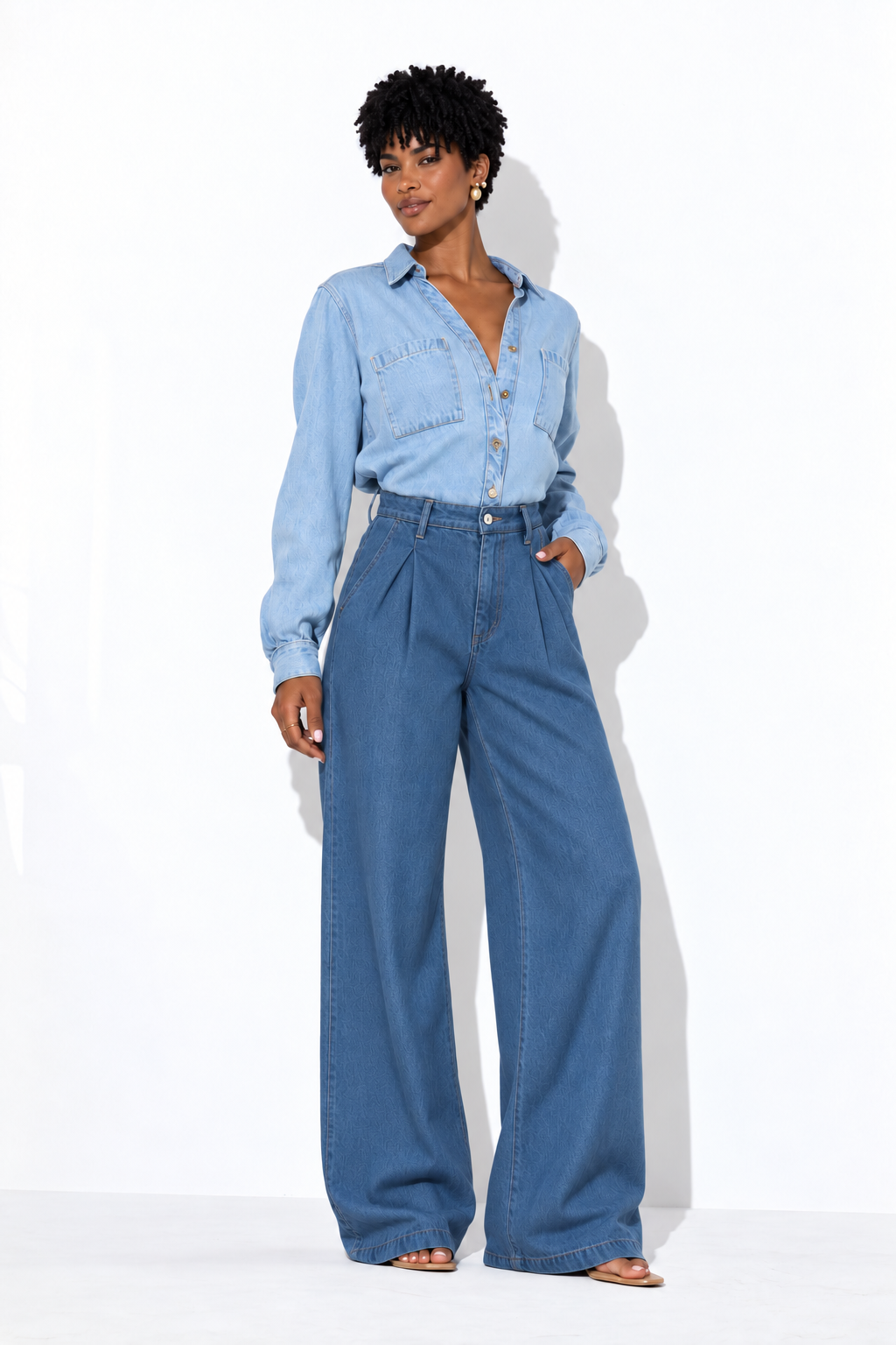 Conjunto Celeste Aura – Estilo y Distinción