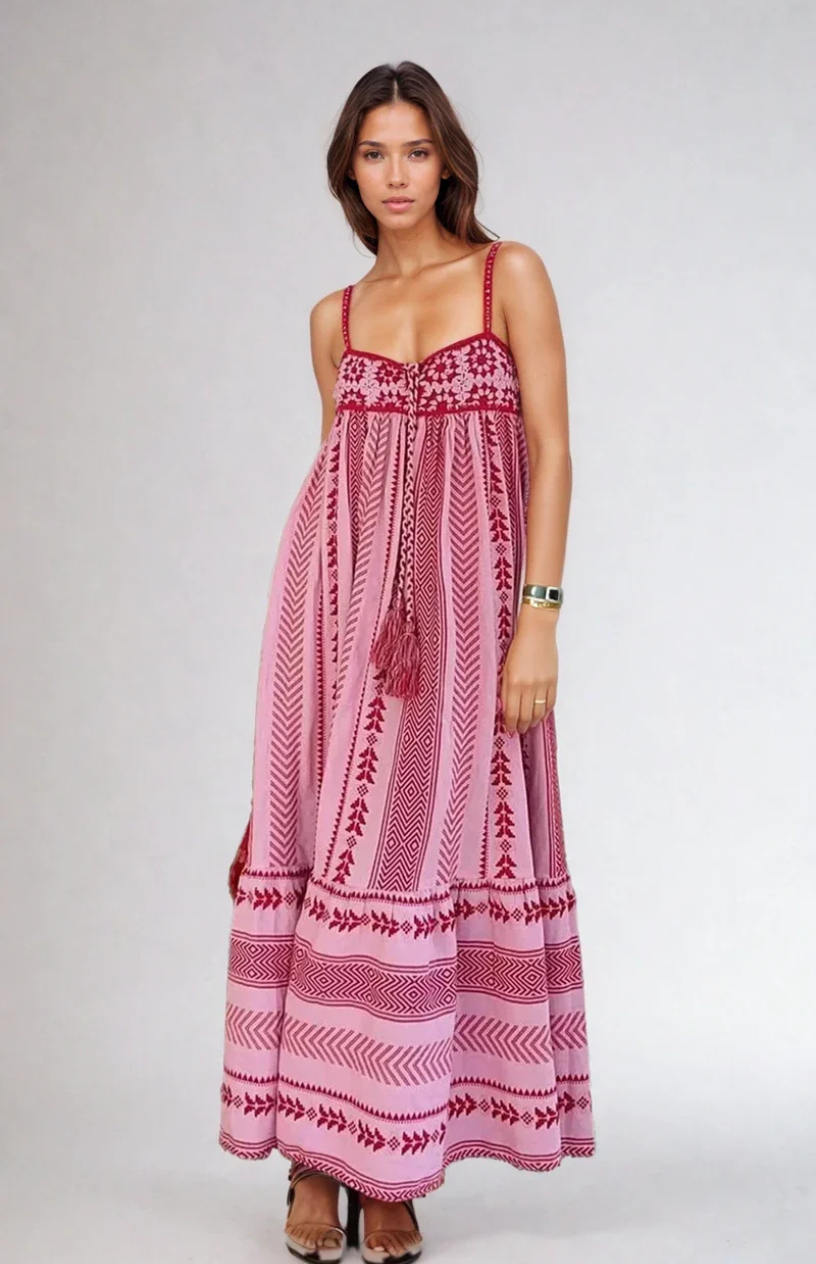 Vestido Itzamara Maxi Boho Artesanal