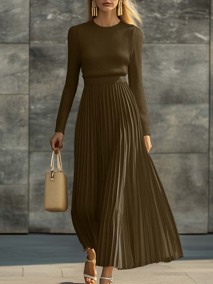 Vestido Midi Celestia – Elegancia Plisada