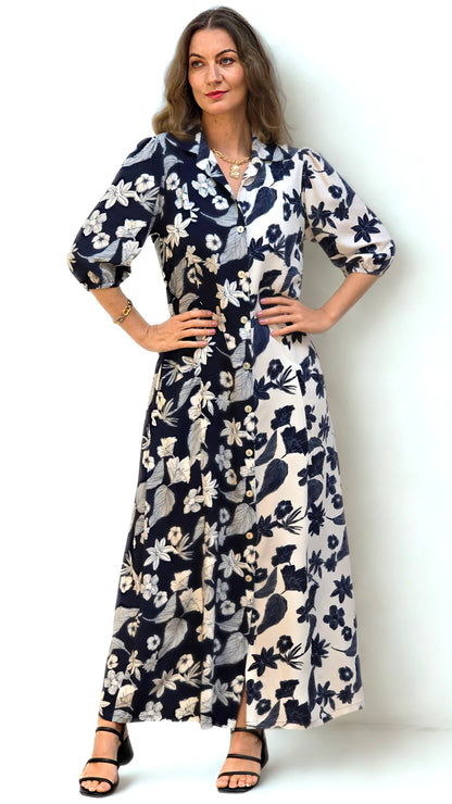 Vestido Camisero Dúo Botánico