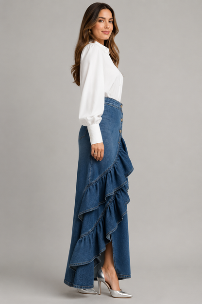 Vaquero Asimétrico Ruffle Flow