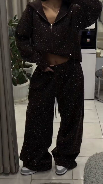 Conjunto Jogger Glam con Brillantes